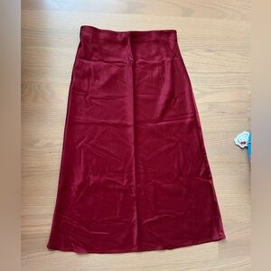 Madewell Deep Red Maxi Skirt